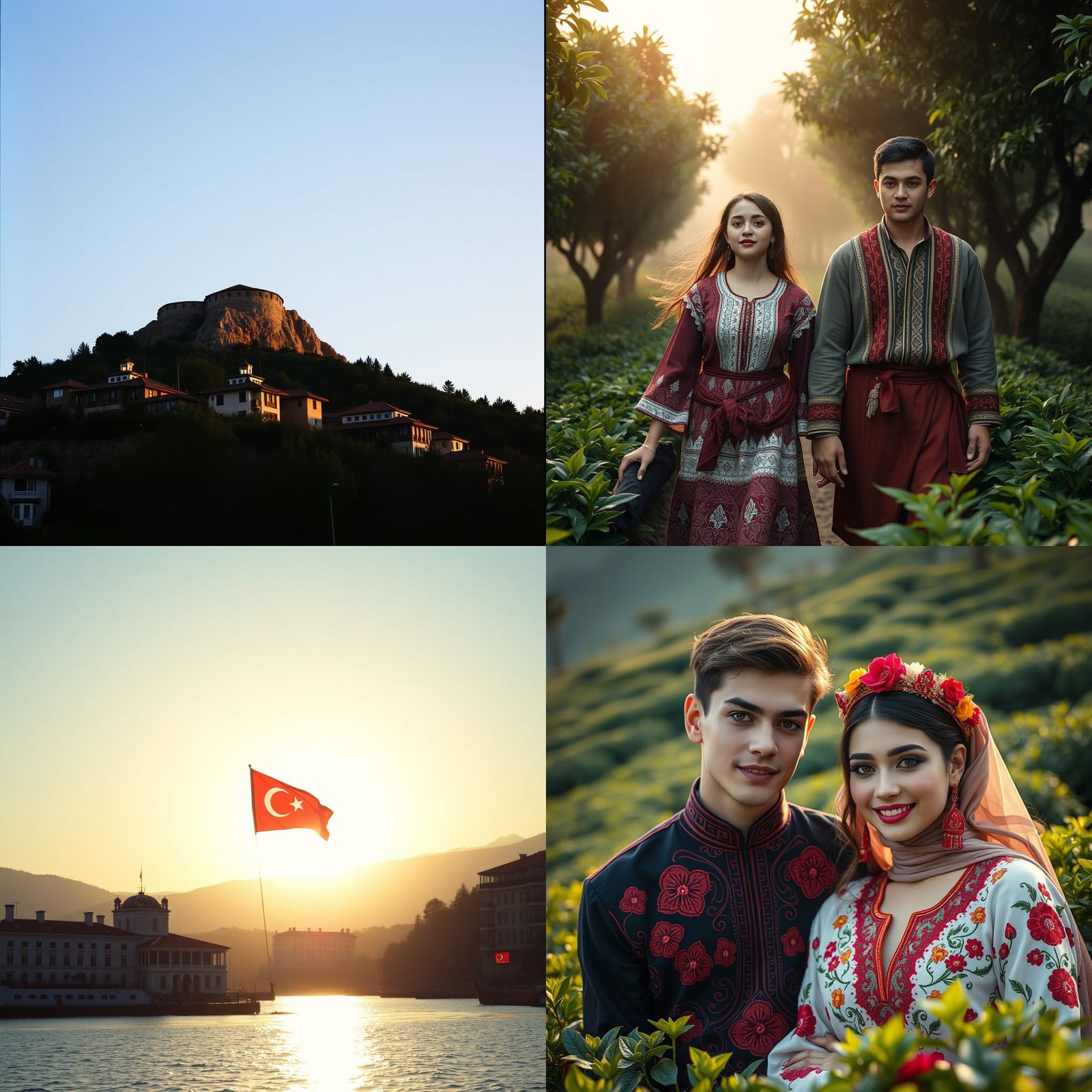 Beautiful Turkish Couple in Traditional Dress