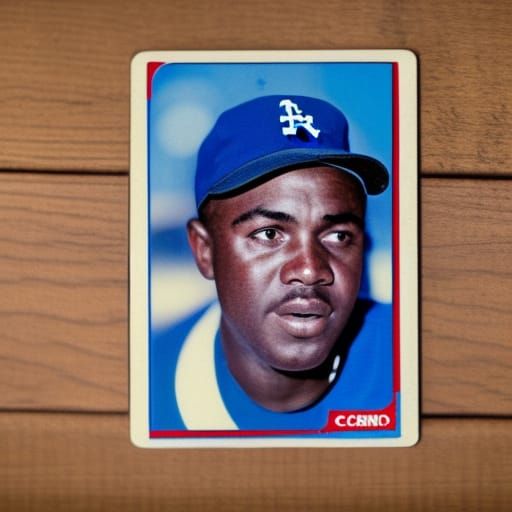 Jackie Robinson Baseball Card, Los Angeles Dodgers