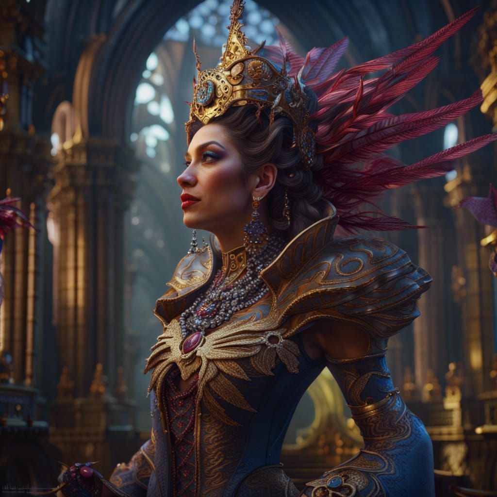 Colombian Queen: Detailed Matte Painting in 8K