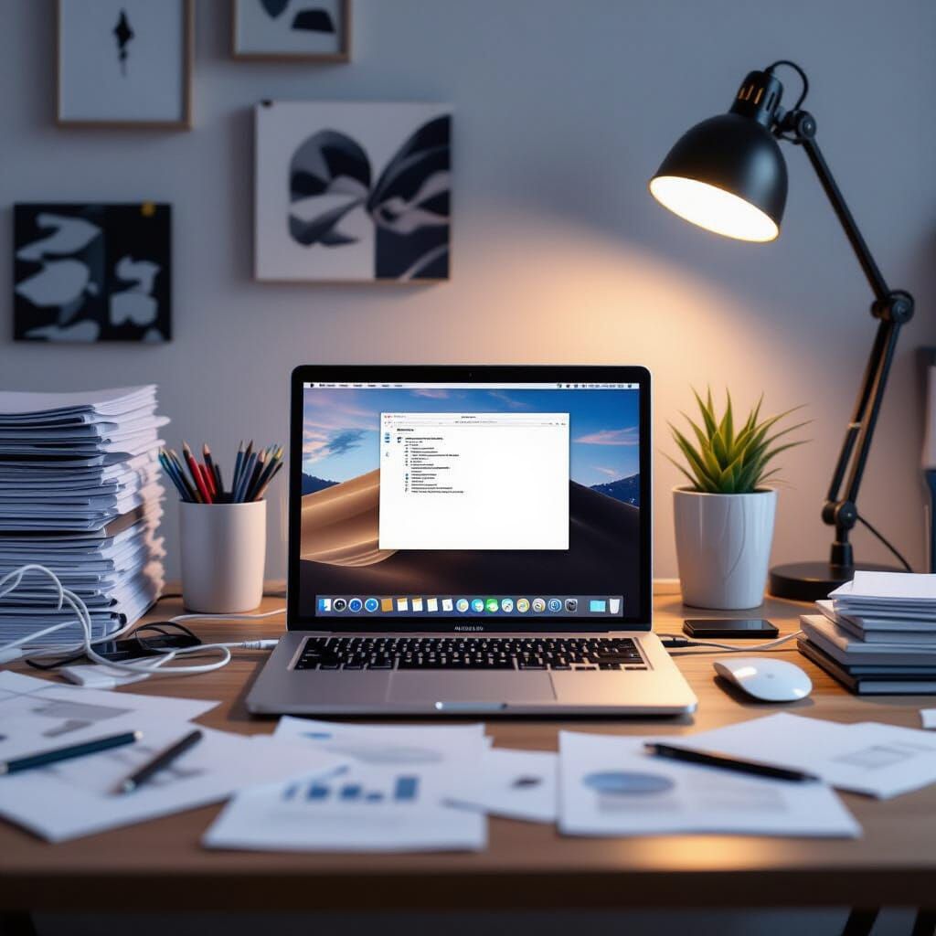 From Clutter to Clean: Organized Desk Transformation