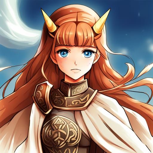 Celtic Battle Princess in Anime Style
