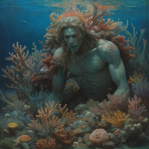 Surreal Sea Vampire in Coral Reef Home