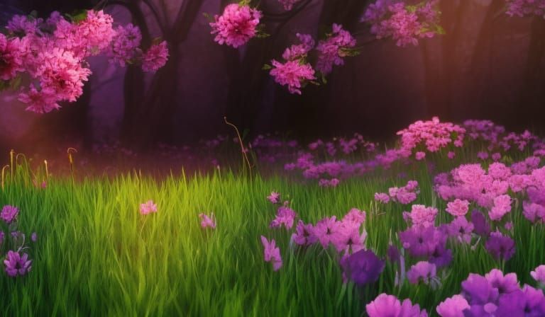Gothic Spring Flowers in 8K Resolution