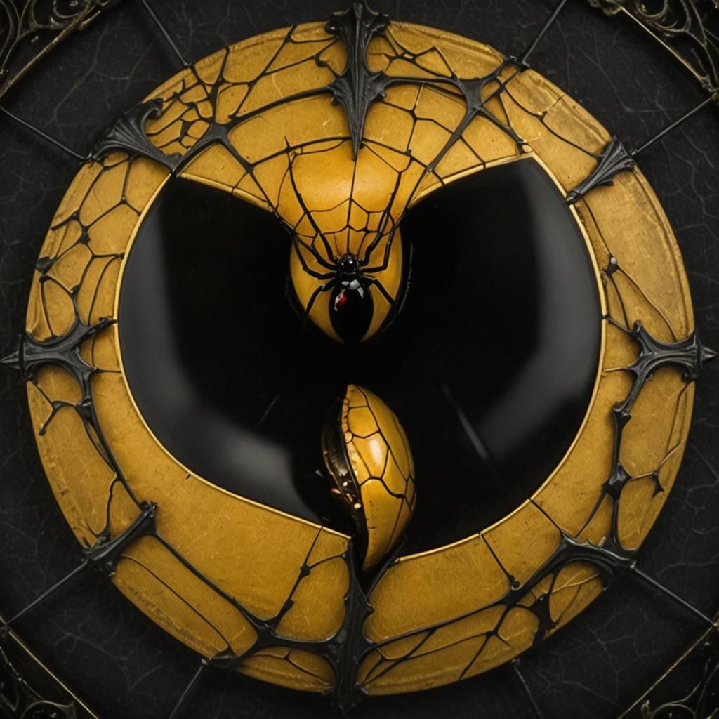 Gothic Spider Still Life in Chiaroscuro Style