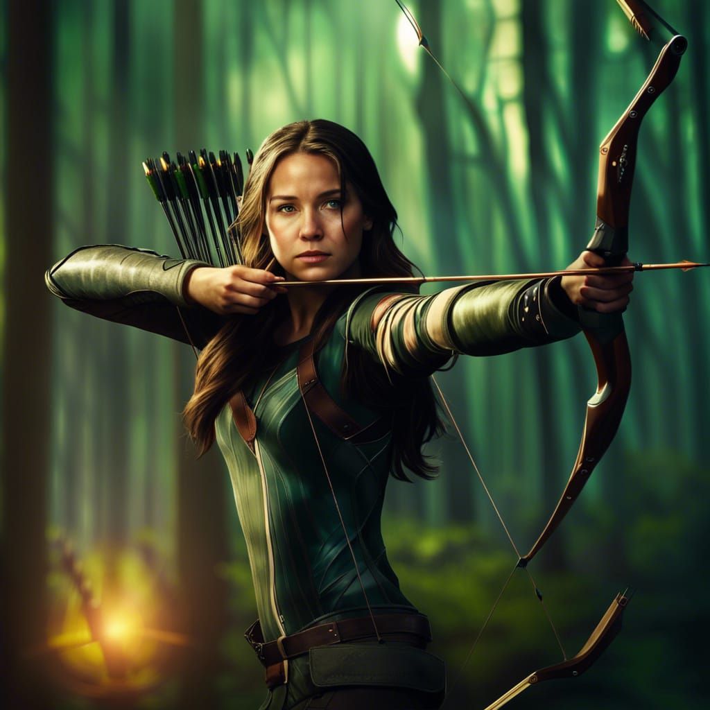 Teenage Archer in Forest Fantasy Concept Art