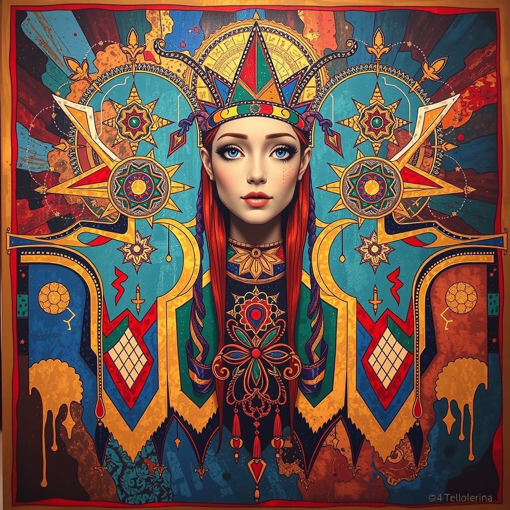 Bold Abstract Geometric Shapes in Contrasting Colors