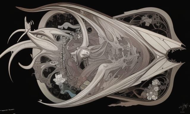 Altered Genesis: A Sinister Art Nouveau Horror