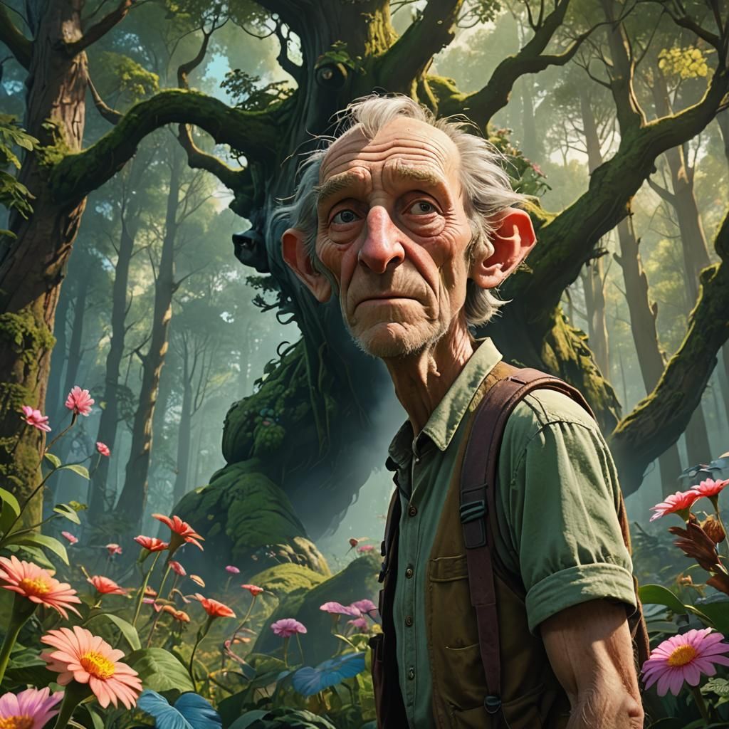 The BFG in Lush Forest, Fantasy Realism