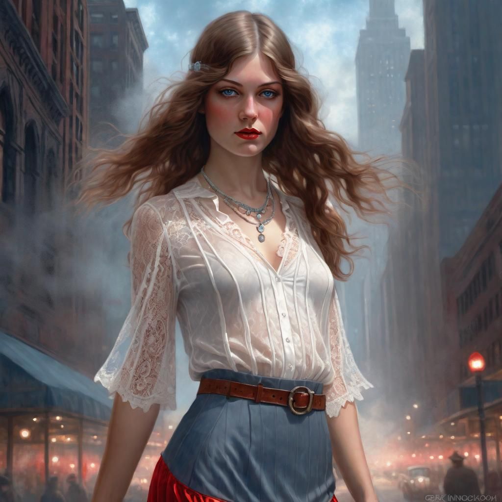 Flapper Portrait in 1920s Chicago Style