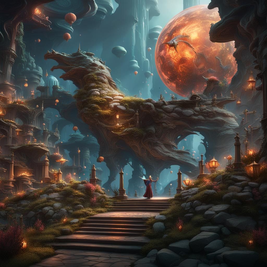 Fantastical Symphony of Unseen Creatures, Detailed Matte Pai...