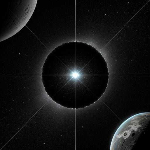 Surreal Oort Cloud Scattered with Celestial Bodies