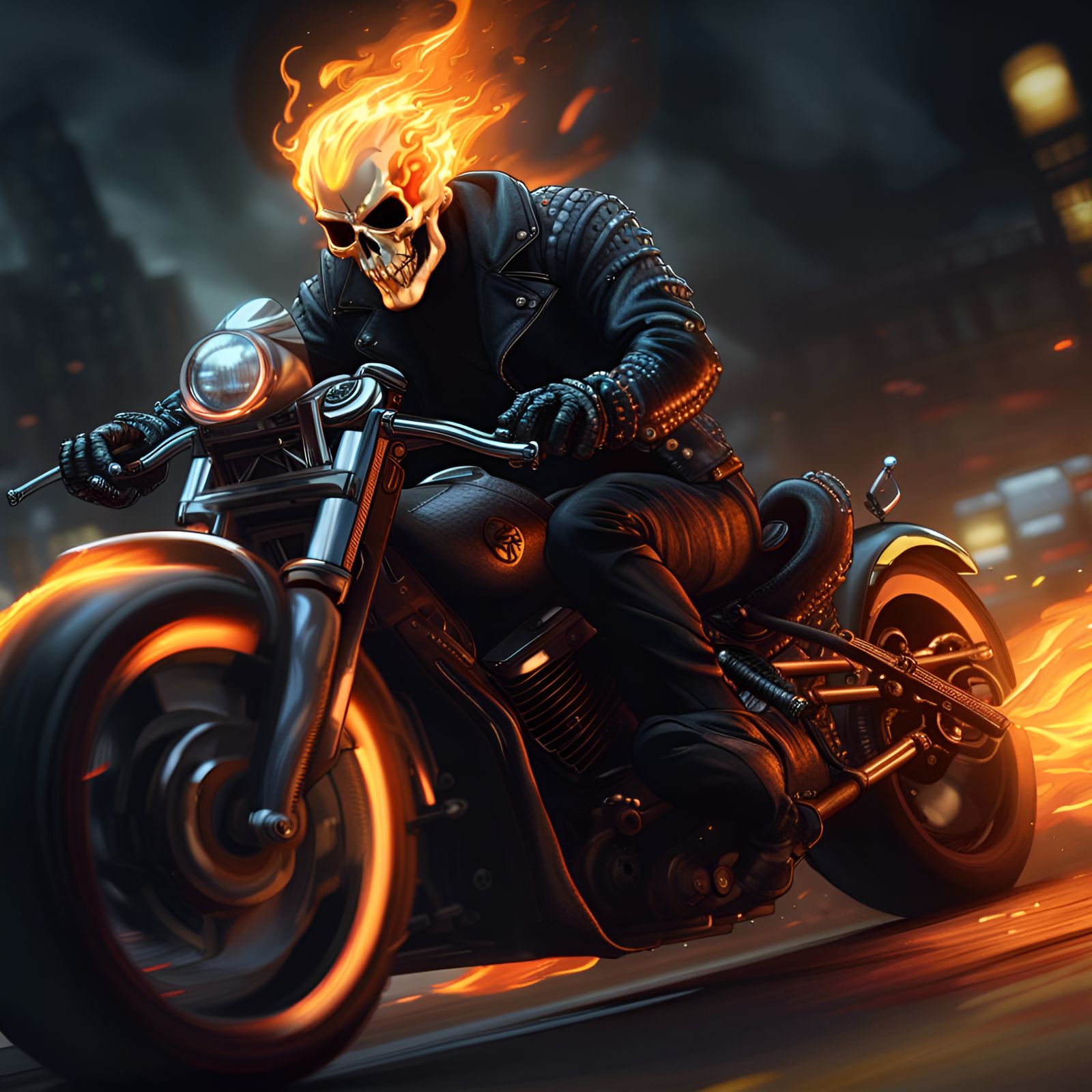 Ghost Rider Rides: Dark Fantasy Concept Art