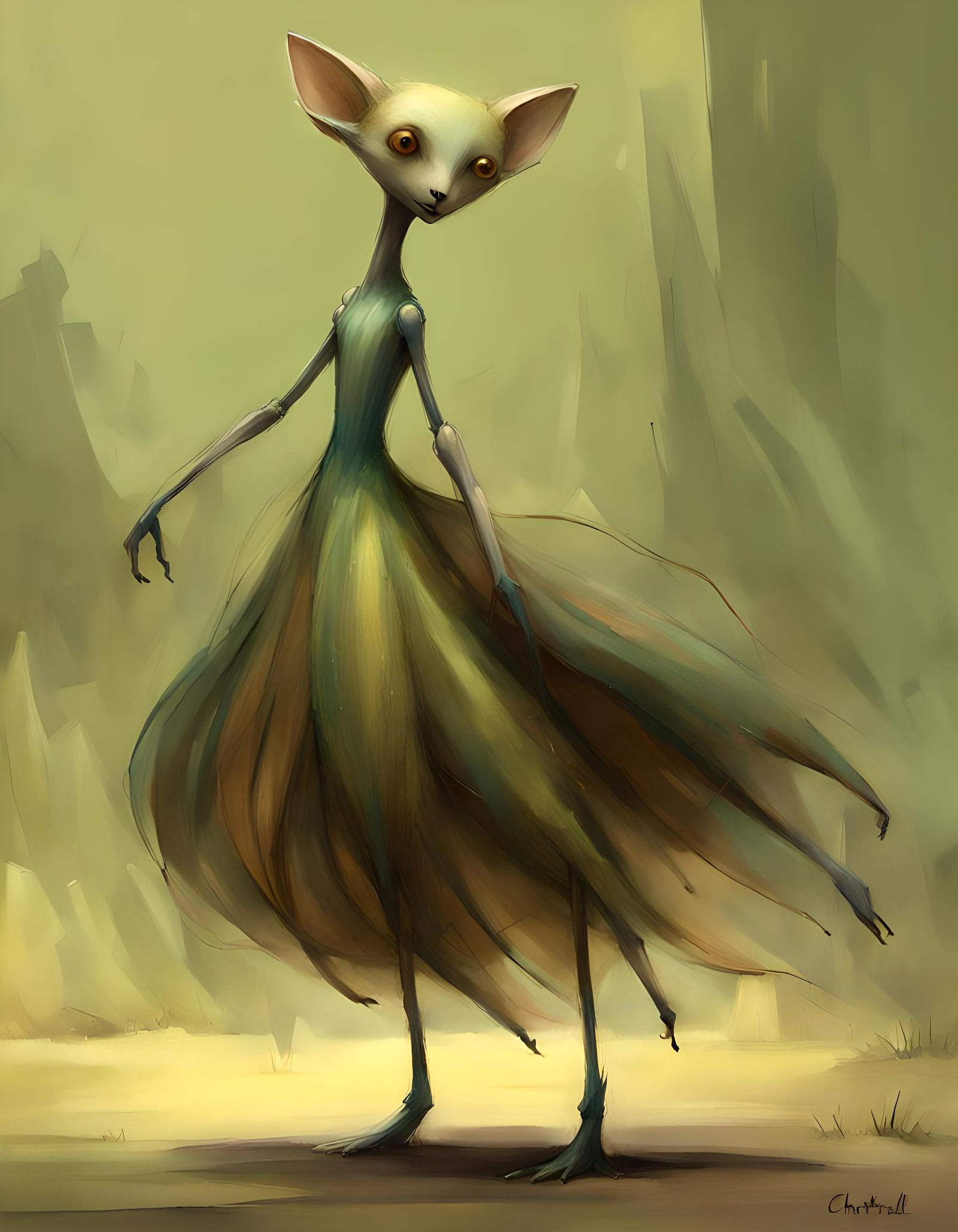 Whimsical Anthropomorphic Sculpture with Dreamlike Qualities