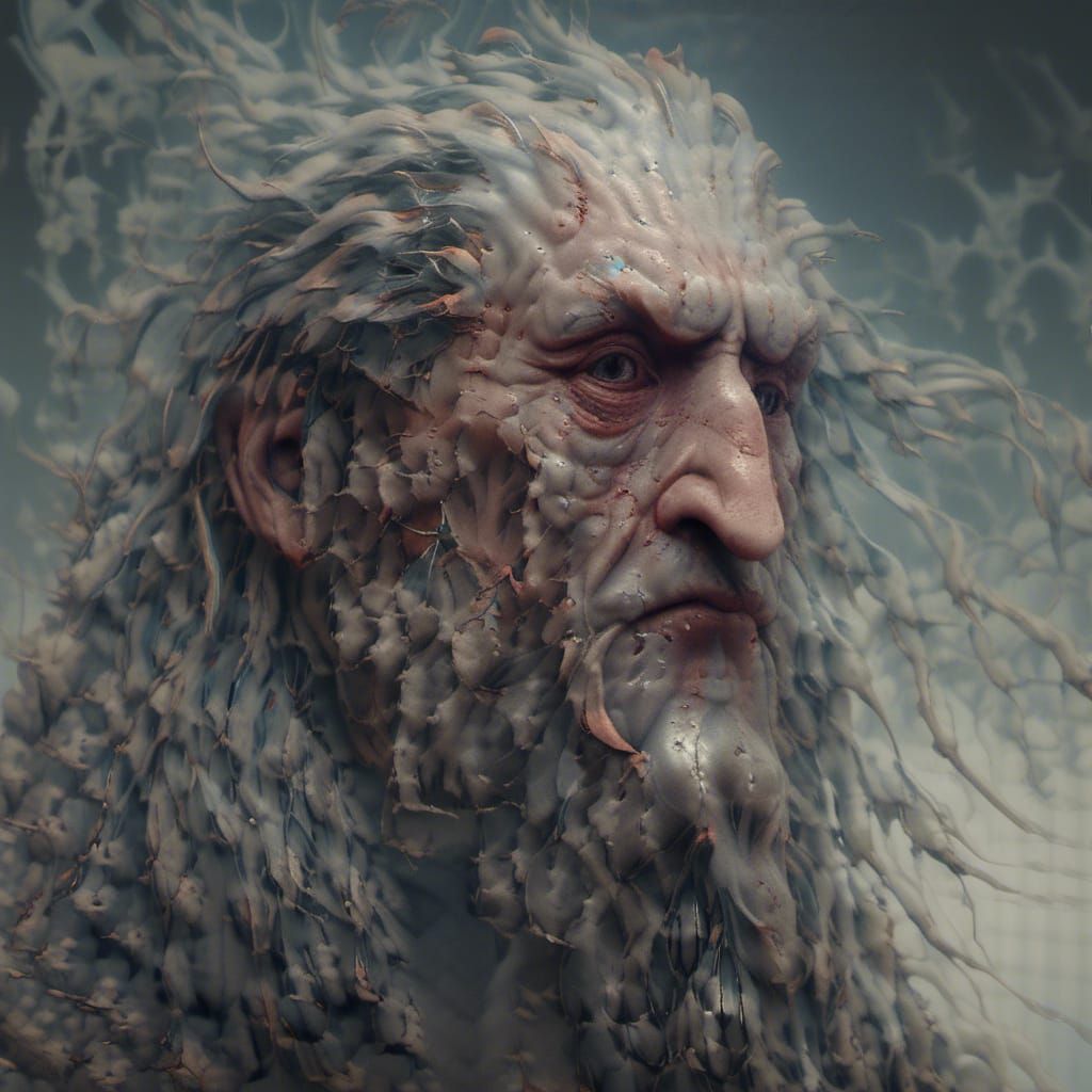 Frost Giant Portrait in Sinister Horror Style