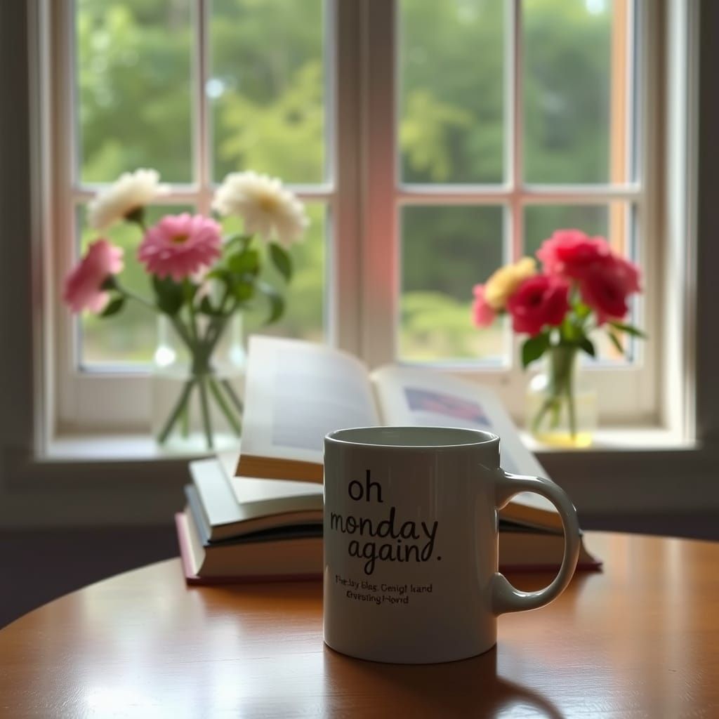 Cozy Room Interior with Flowers and Coffee