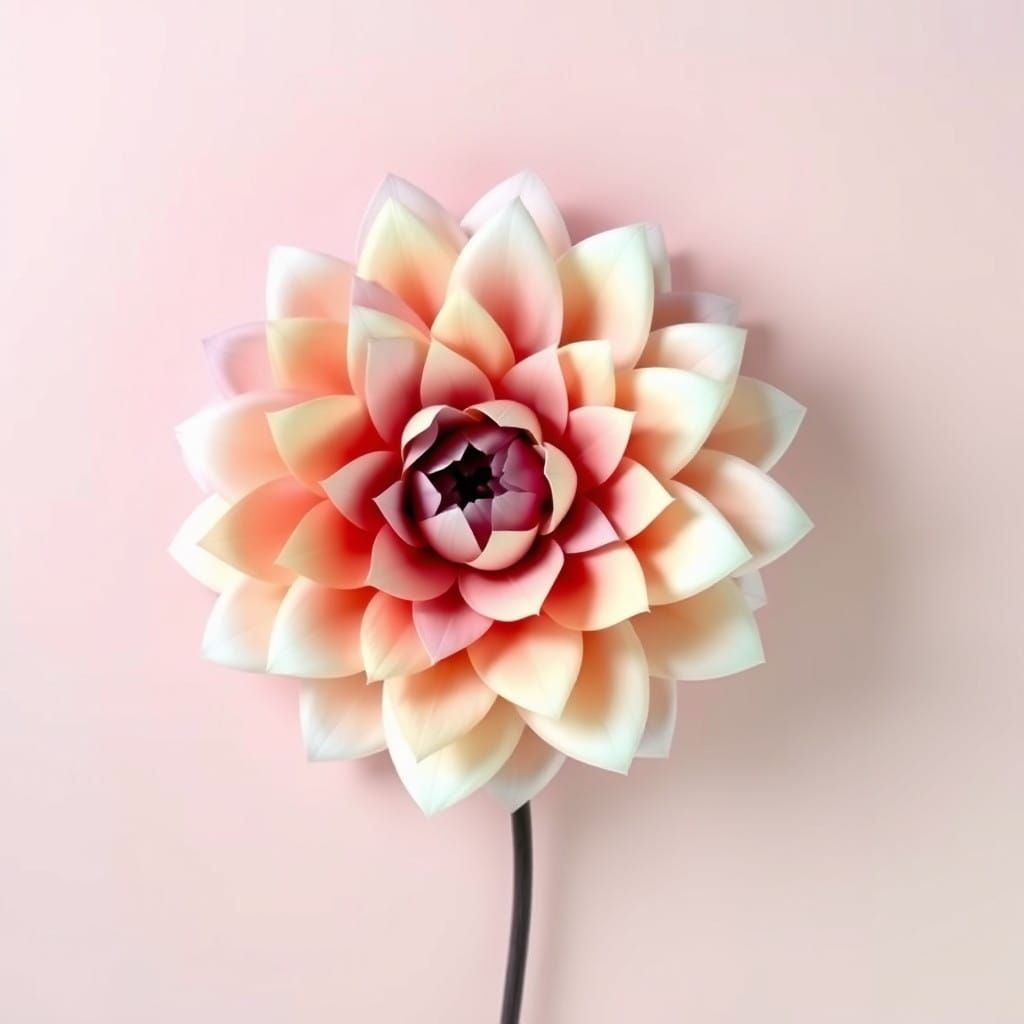 Delicate Paper Bloom in Soft Pastel Hues
