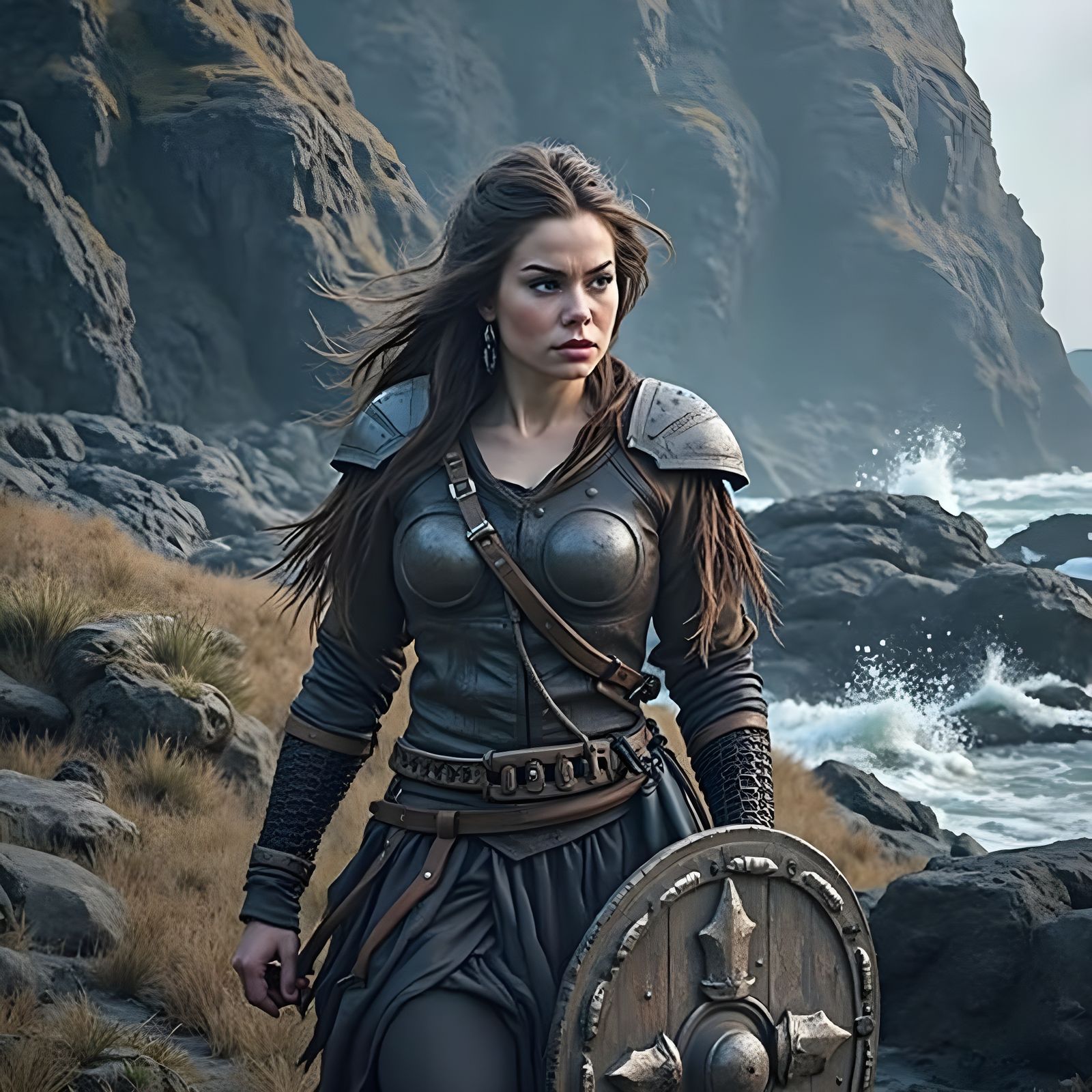 Hlín: Norse Goddess of Protection in Oil Painting