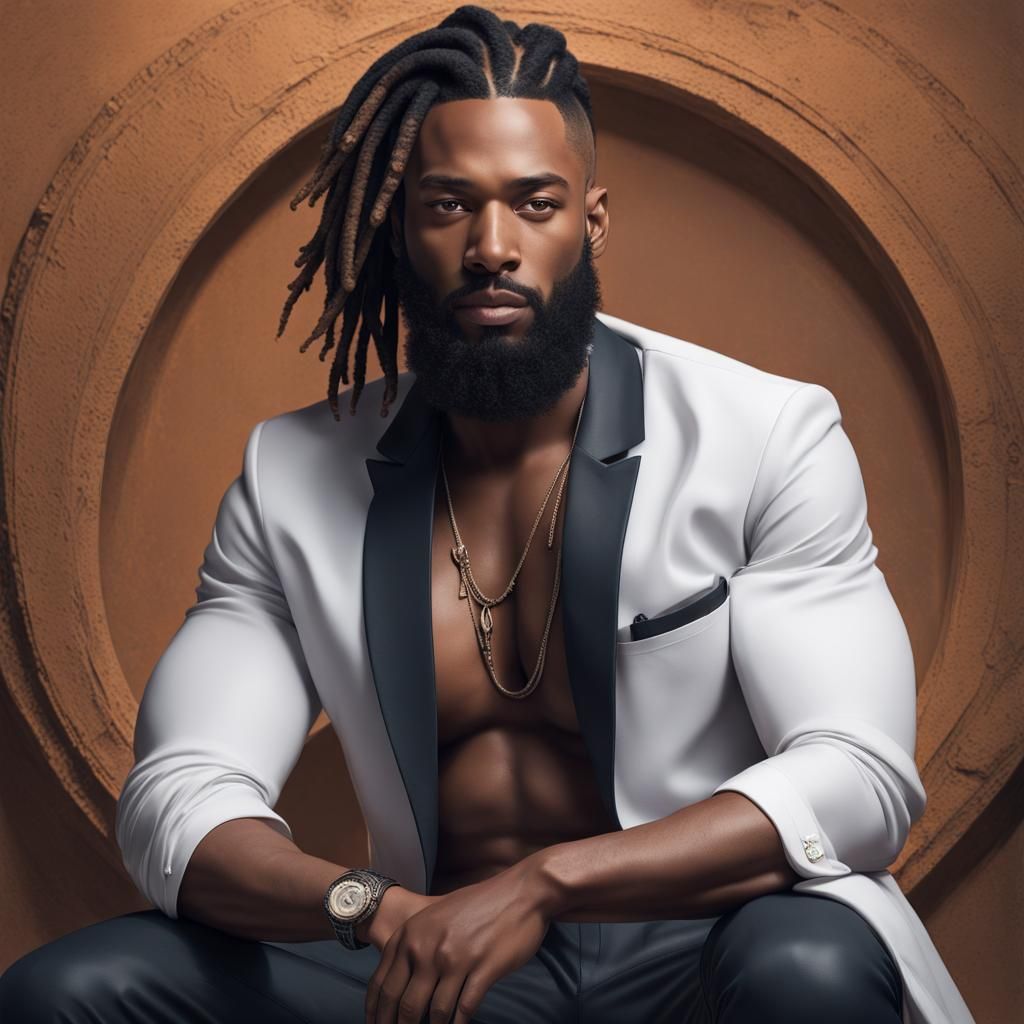 Melanated Man's Fashion Magazine Cover Portrait