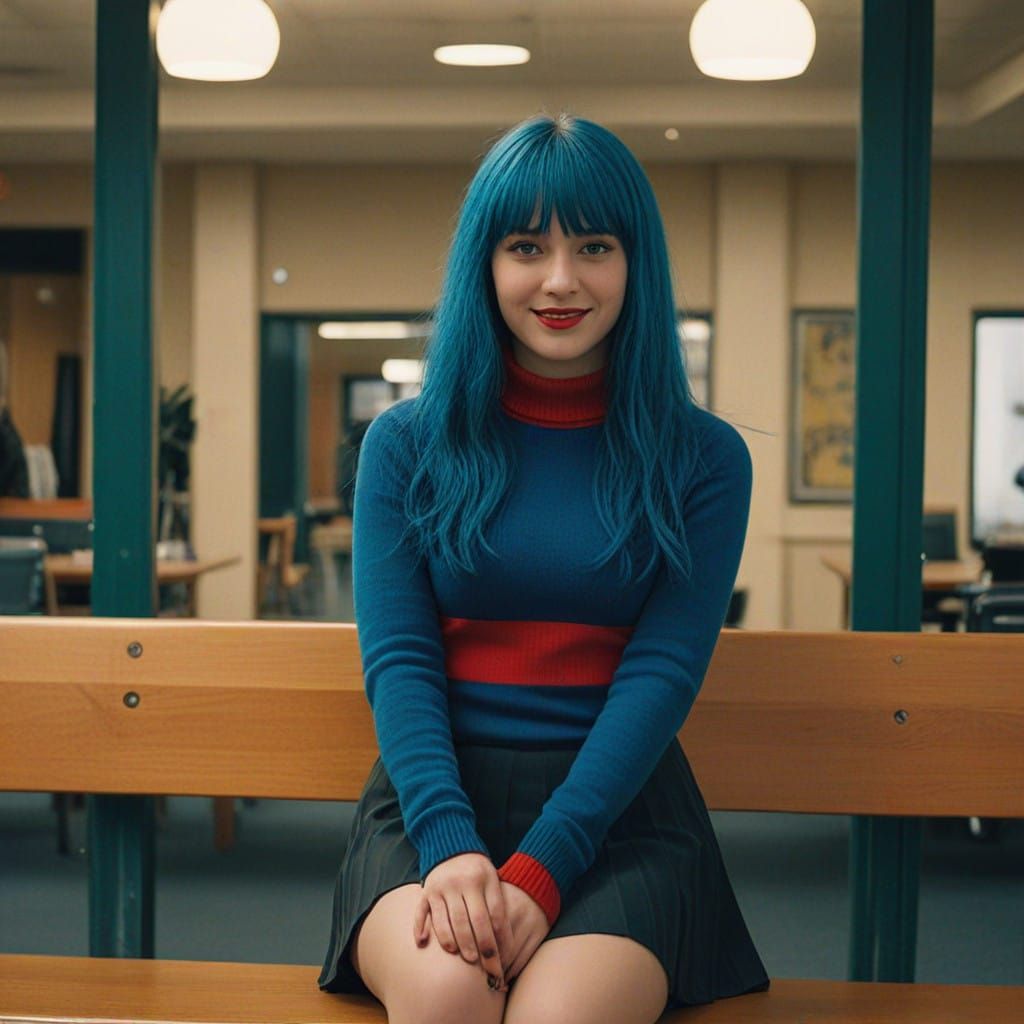 Nostalgic Teen Girl Elegance in Cinematic Style