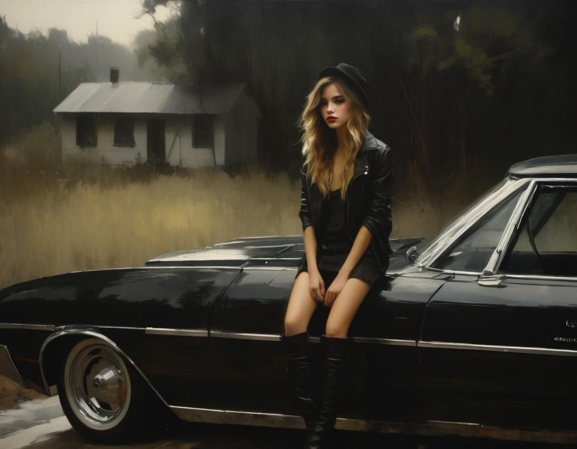 Tonalist Landscape Painting with Natural Lighting