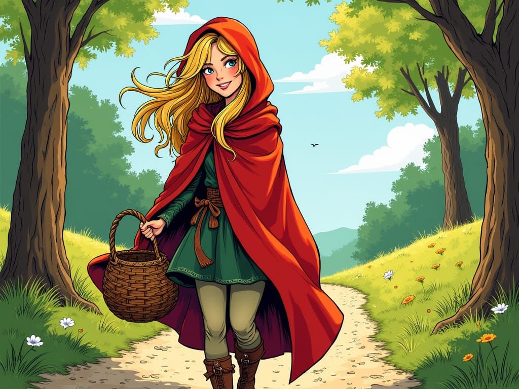 Little Red Riding Hood Comic Art in Todd Nauck Style