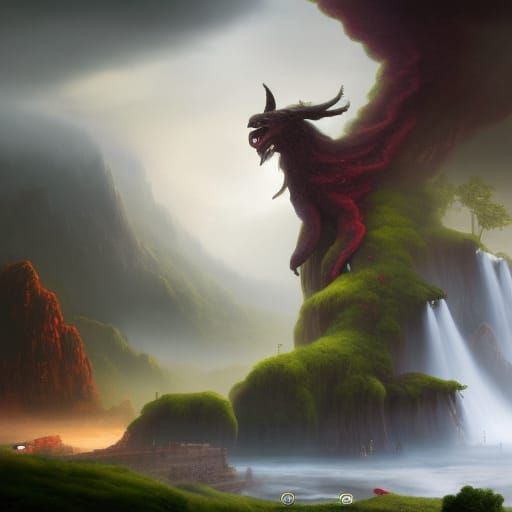 Mischievous Bruno in Detailed Matte Painting