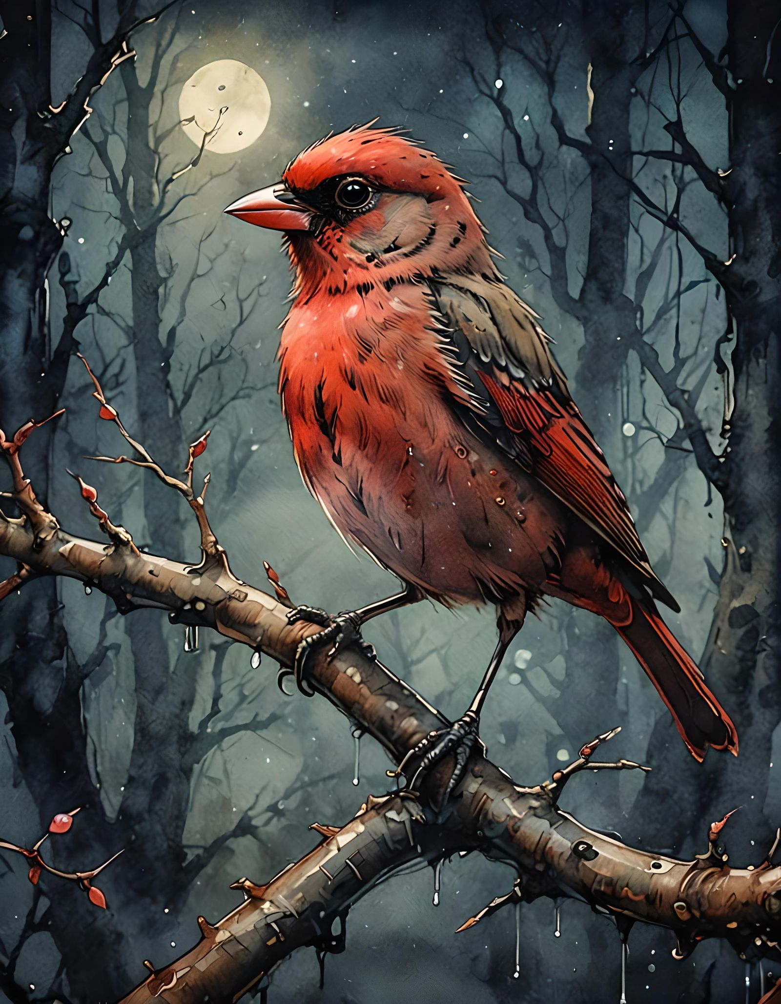 Wonderful little red bird!