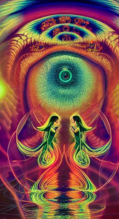 Gamers Immersed in Virtual Worlds: A Digital Art Scene