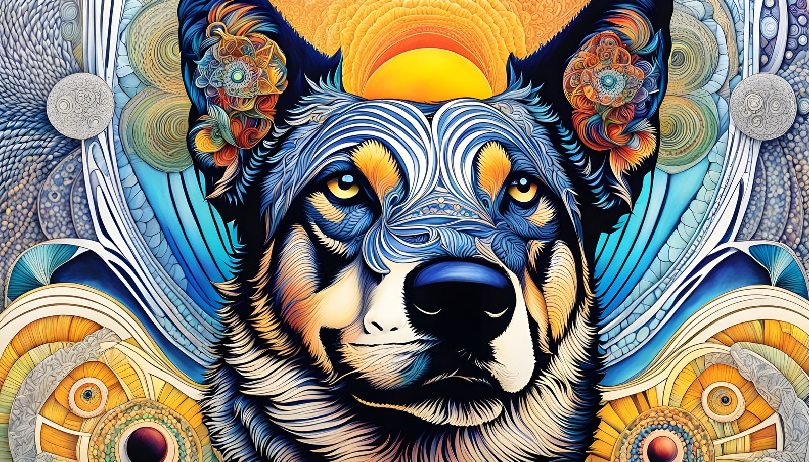 Complex Fractal Structure with Geometric Patterns