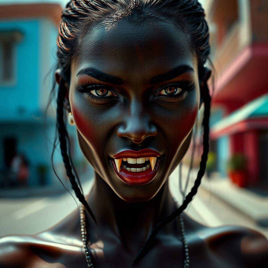 Ethereal Vampire Goddess Emerges in Modern Haiti