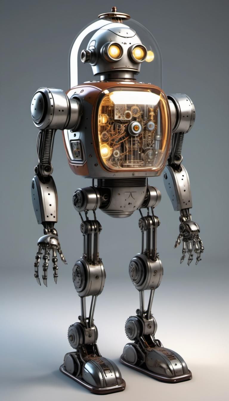 Retro-futuristic robot
