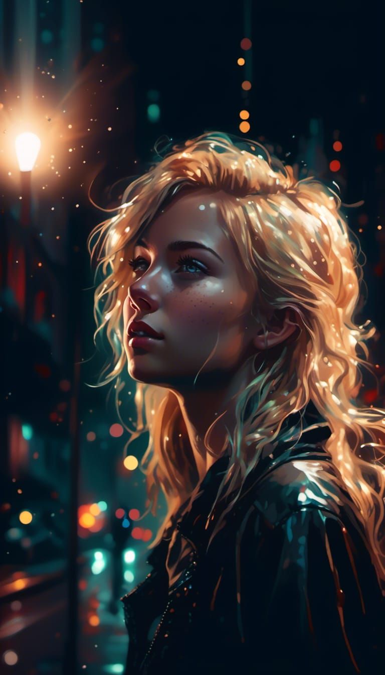 Sad Street Urchin Girl Portrait in Digital Art Style