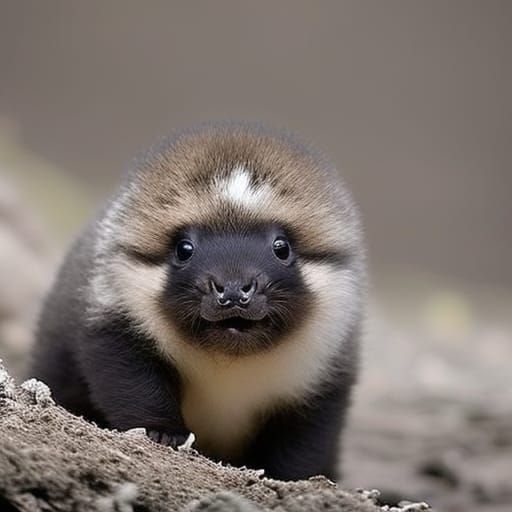 Adorable Tri-Color Baby Animal Portrait