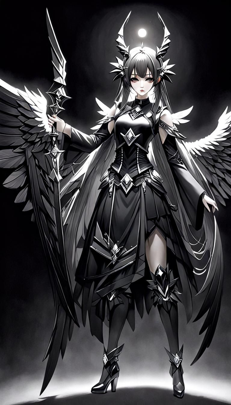 Striking Nephalem Portrait in Black and White