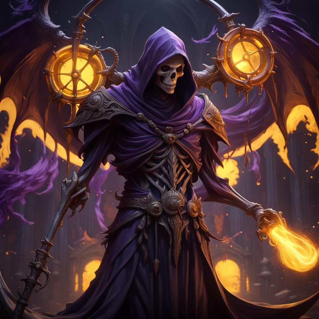 Detailed Grim Reaper Concept Art in 8K