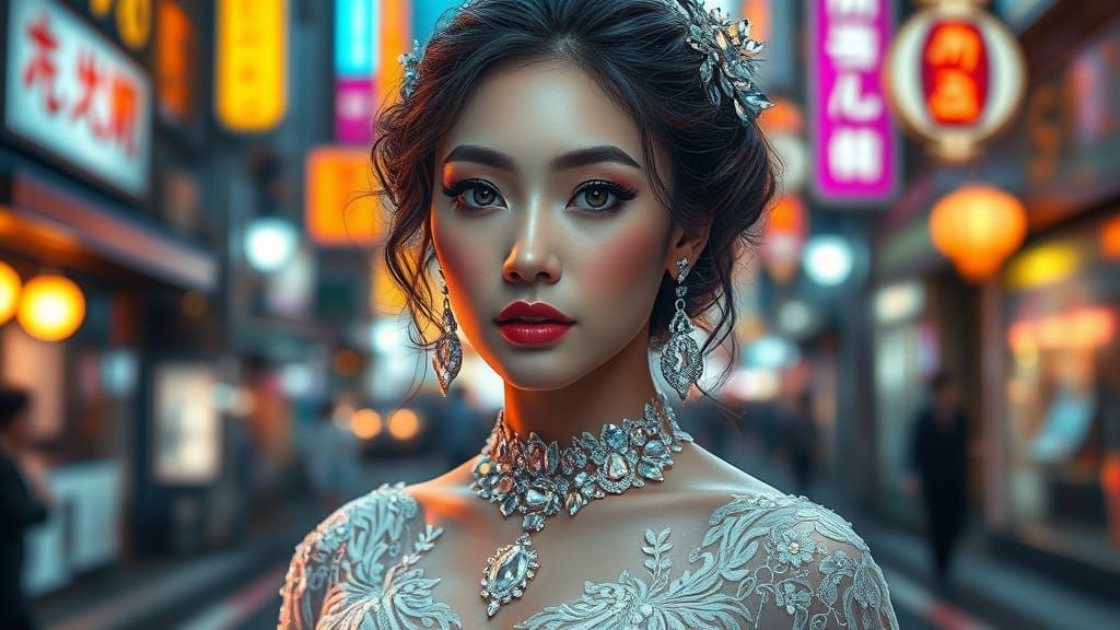 Hyper-Realistic Anime Wedding Portrait