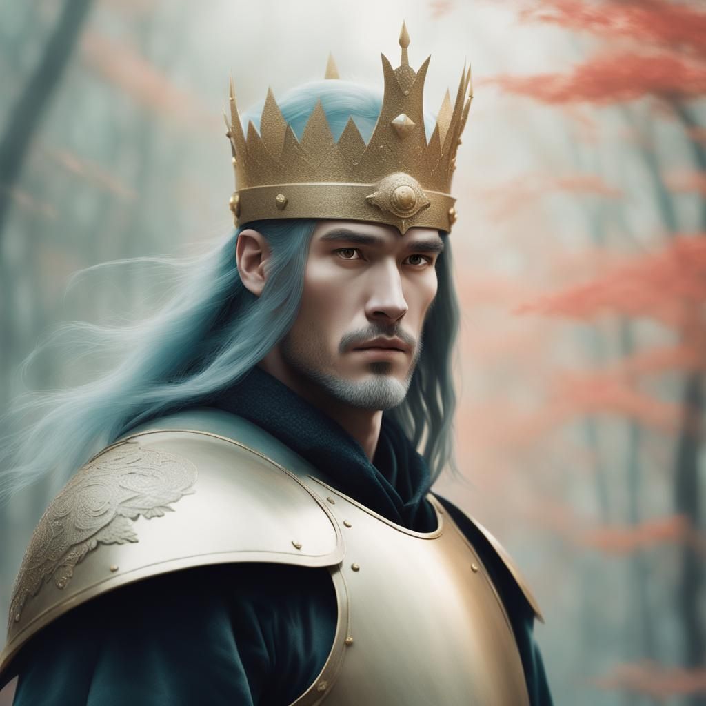 Fierce Fairytale Warrior King Portrait