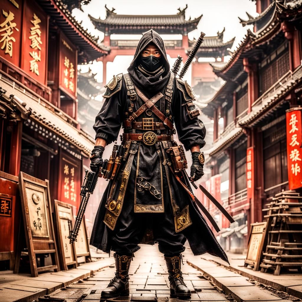 Steampunk Sci-Fi Ninja in Beijing