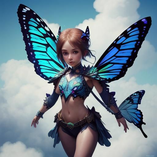 Whimsical Cloud Dancer in Hyperrealistic Splash Art