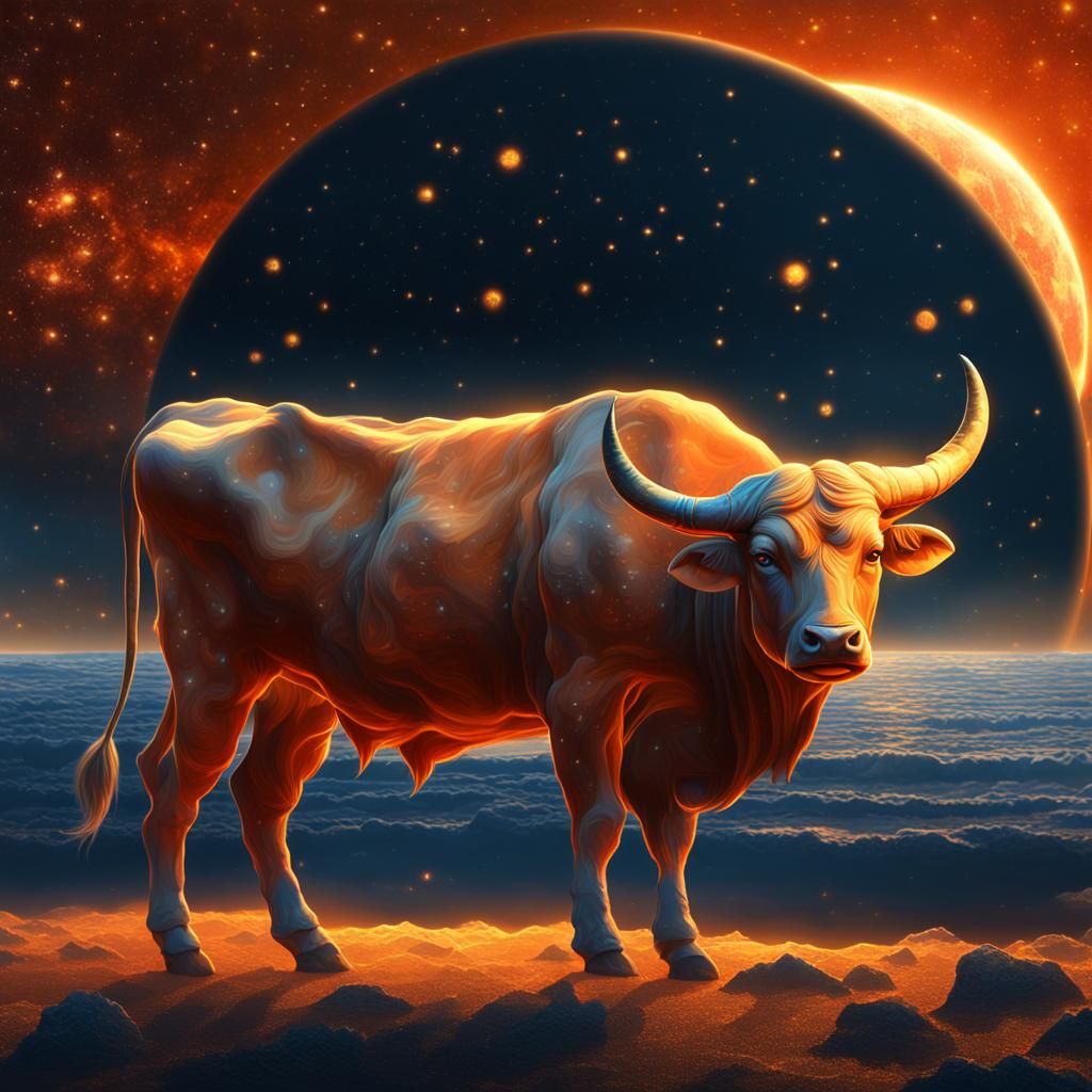 Celestial Taurus with Venus in Digital Art