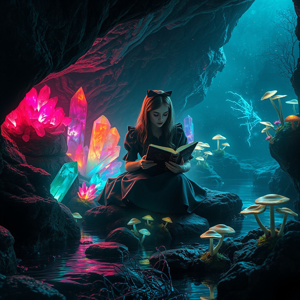Alice in Wonderland in Eerie Crystal Cave