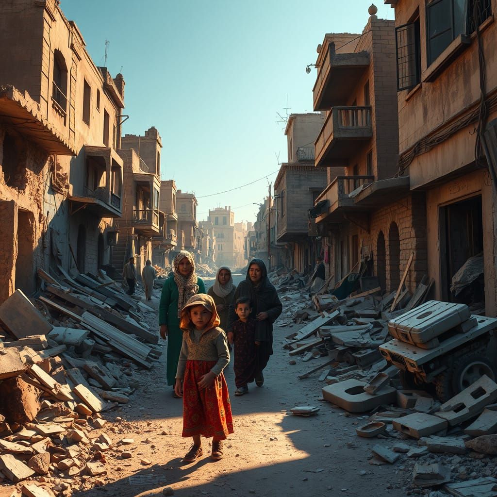 War-Torn Streets of Palestine: A Haunting Scene of Hope and....