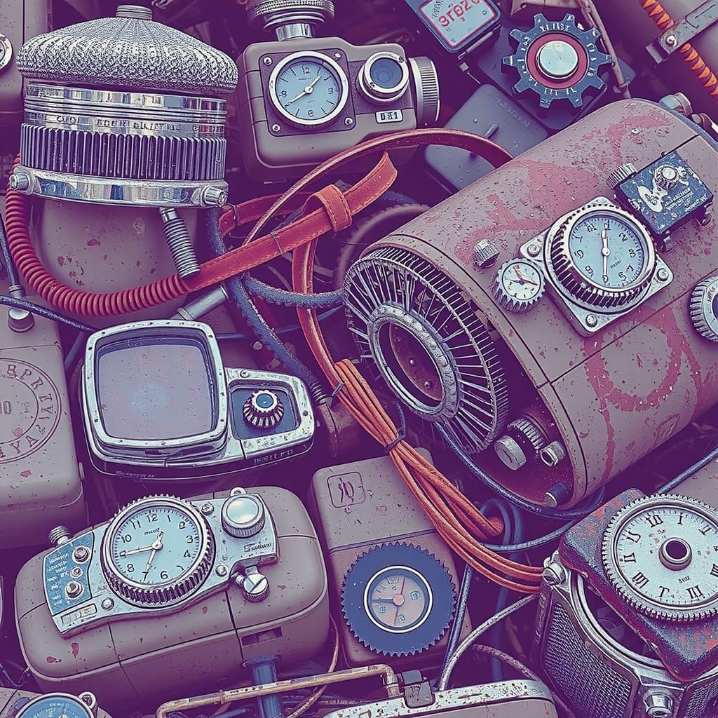 Gritty Vintage Machinery and Gadgetry in Disrepair
