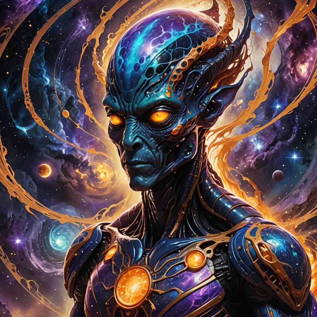 Alien Entity Creates Earth: Fantasy Concept Art