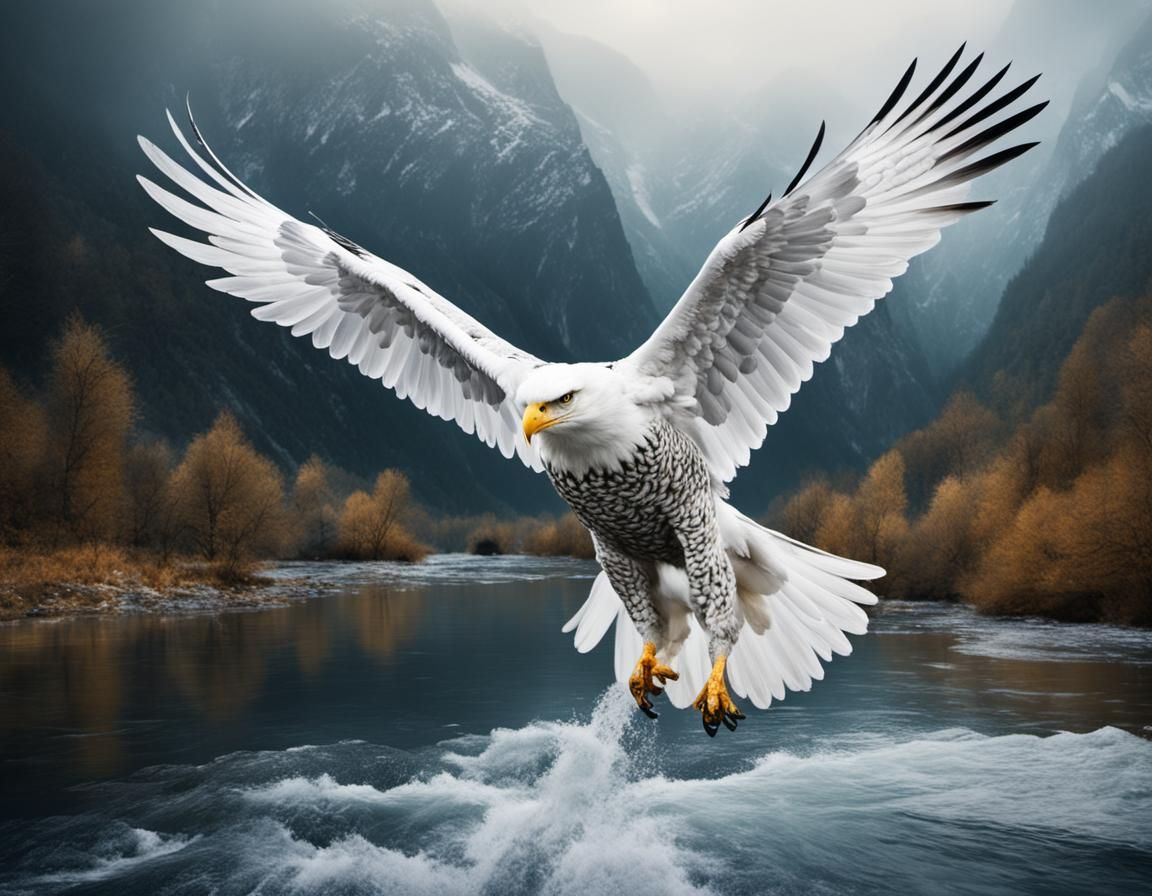 Eagle in Flight: A Glamorous Macrophoto