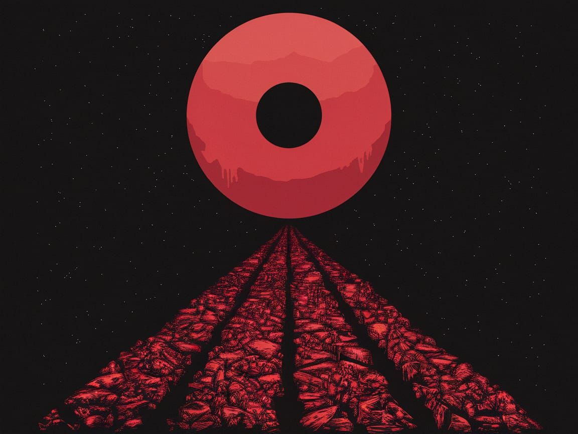 Surreal Road to Hades in Surrealist Style