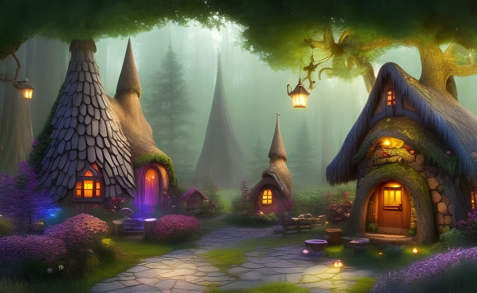 Enchanted Gnome Cottage in Fantasy Forest