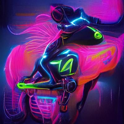 Neon Rider Generated by AI