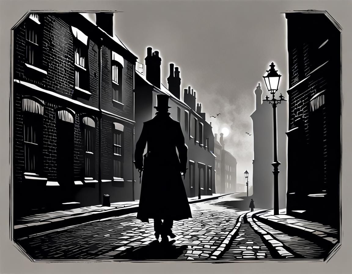 Eerie Victorian Street Scene: Jack the Ripper