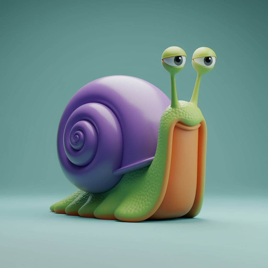 AI Generated Curious Snail Image